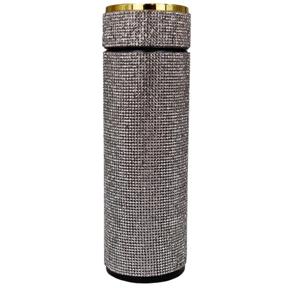 Rhinestone Embellished Insulated Stainless Steel Tumbler Thermal Coffee Tumbler - Picture 10 of 11